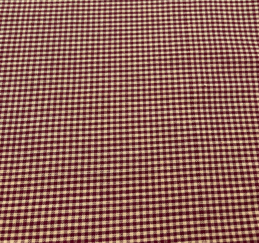 Burgundy Tan small check