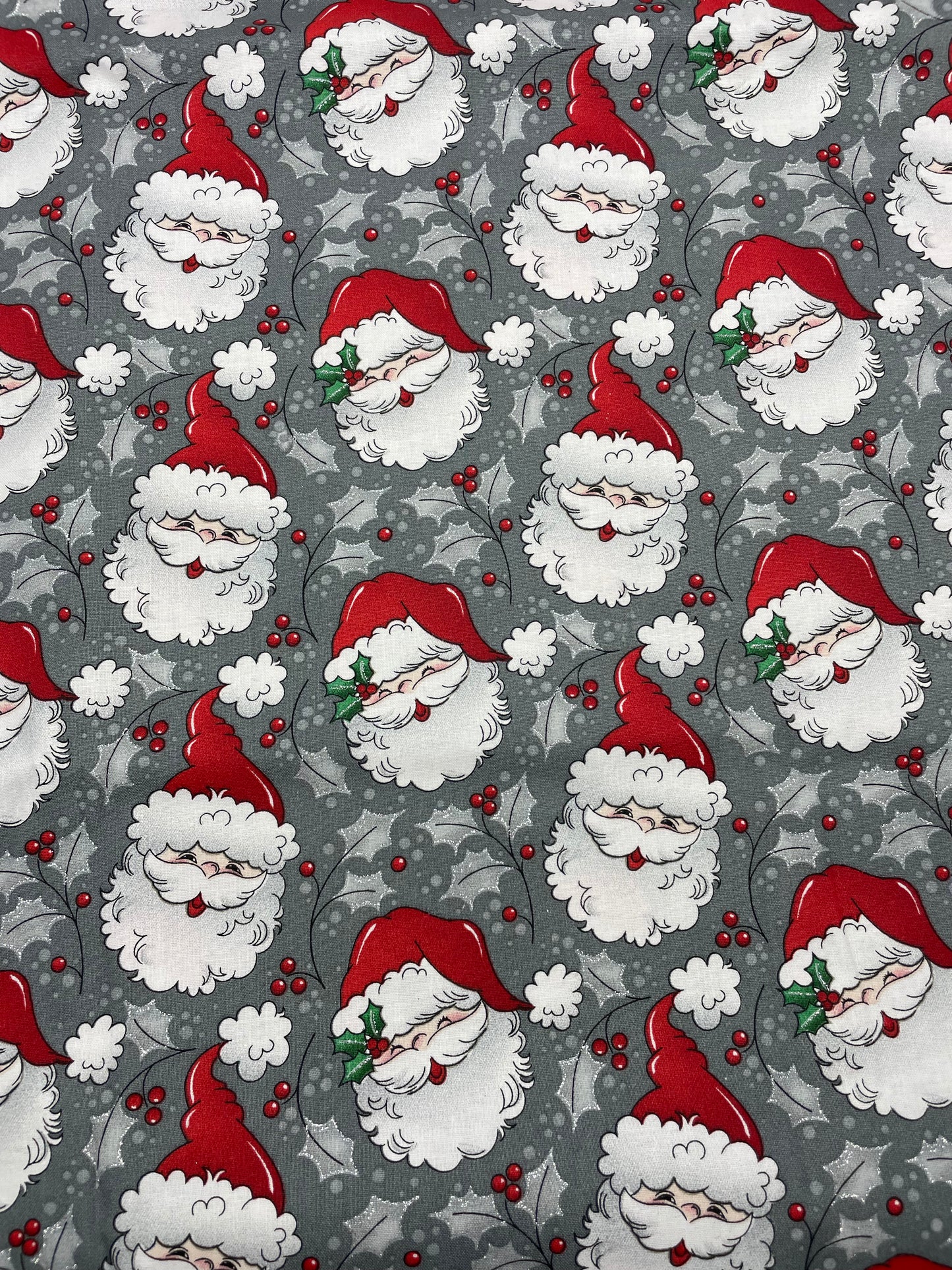 Santas on Gray