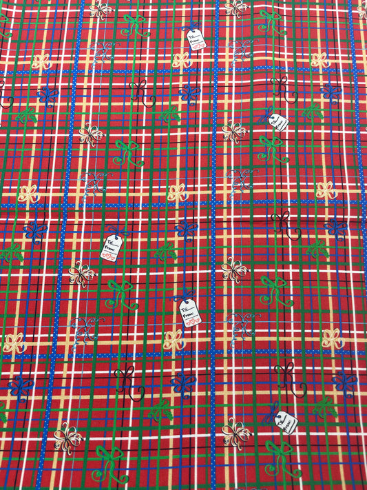 Ribbons and Gift Tags Plaid