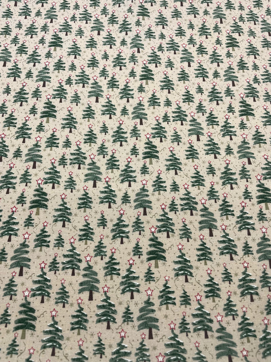 Scribble Christmas Trees on Tan