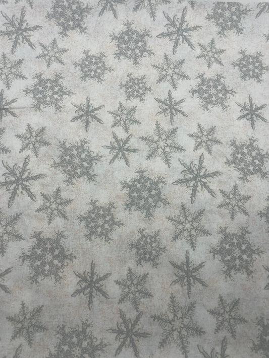 Glitter snowflakes on tan and white
